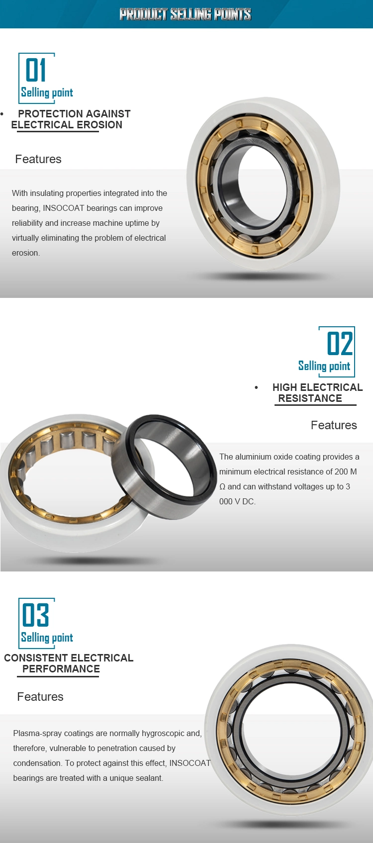 Electrially Insulated Bearing Insocoat 6315 6319 Vl0241 Deep Groove Ball Bearing